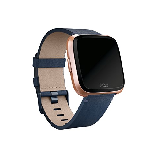 Fitbit Versa Correas de Cuero, Unisex adulto, Azul Medianoche, L