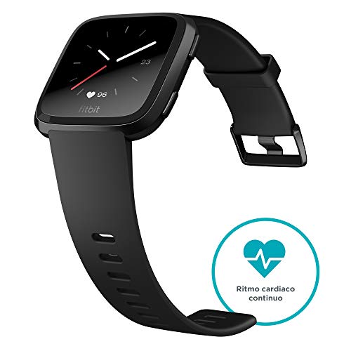 Fitbit Versa Smartwatch Deportivo, Negro / Gris