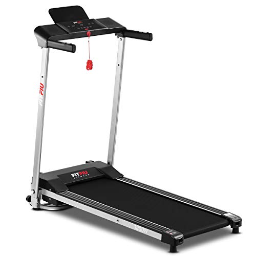 FITFIU Fitness MC-160 - Cinta de correr y andar plegable ultracompacta, velocidad máxima de 10 km / h con Pulsómetro, superficie 36 x 100 cm, potencia 1200 W, 12 programas de entrenamiento