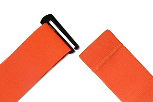 Fitness Prince Textil Pecho Correa para Polar Garmin - Pecho: 65 - 100 cm - Ajustable elástico Stretch Soft Banda, Color Naranja