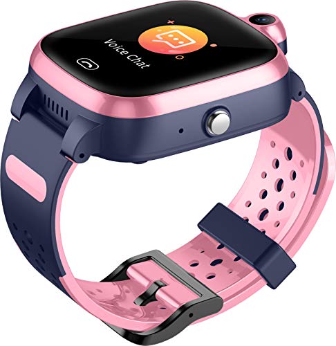 Fitonme 4G Reloj Inteligente para Niños - Smart Watch con GPS con Posición en Tiempo Real a Prueba de Agua, WiFi, Mensaje de Videollamada, Podómetro, Geofence SOS, Anti-Pérdida de Educación Temprana