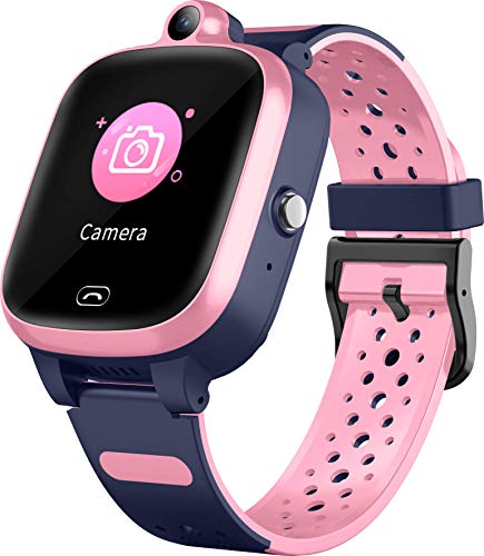 Fitonme 4G Reloj Inteligente para Niños - Smart Watch con GPS con Posición en Tiempo Real a Prueba de Agua, WiFi, Mensaje de Videollamada, Podómetro, Geofence SOS, Anti-Pérdida de Educación Temprana