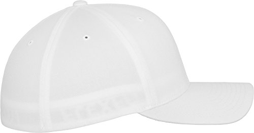Flexfit Wooly Combed Gorra de béisbol para Unisex adulto, Blanco (white), XXL