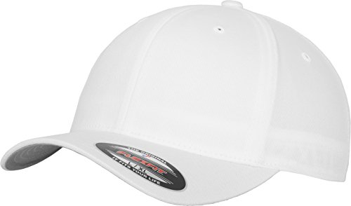 Flexfit Wooly Combed Gorra de béisbol para Unisex adulto, Blanco (white), XXL