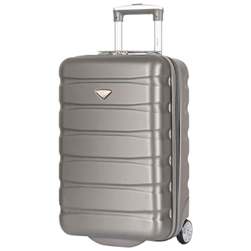 Flight Knight Maleta De Mano 55x35x20 cm Compatible con Vueiling, Iberia, RyanAir, Easyjet, Air Nostrum, Air Europa Entre Muchas Otras! Maleta Cabina 2 Ruedas ABS Maleta Trolley Ligera