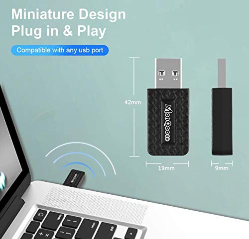 Fly Biz Adaptador WiFi USB Receptor, Tarjeta de Red con Doble Banda AC 1300 MBps, Mini Tamaño, USB 3.0, Seguridad Avanzada, Compatible con Windows 7/8/10/2000/XP/Vista, Linux, Mac 10.06-10.15