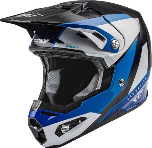 Fly Racing Casco Formula Carbon Prime 2022 (Azul/Blanco/Azul Carbono, XXL: