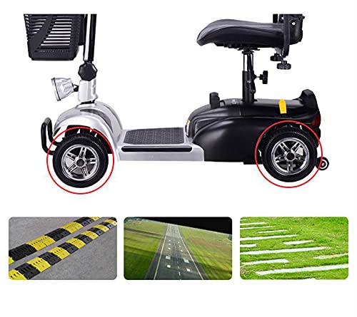 Fly YUTING 24V 300W 20AH 9"Scooter de Movilidad eléctrica Plegable de 4 Ruedas para Adultos Mayores discapacitados