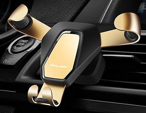 Fly YUTING Ofertas de Soporte móvil del Coche, sostenedor de la Salida de GM teléfono móvil de Aluminio Ajustable para Varios Modelos de Coche-Viernes Negro,Oro