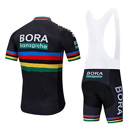 FMMATOQ Conjunto de Traje de Ciclismo Hombre, Ropa Maillot Bicicleta Mangas Cortas y 5D Gel Pad Culotte para Bicicleta MTB Ciclista