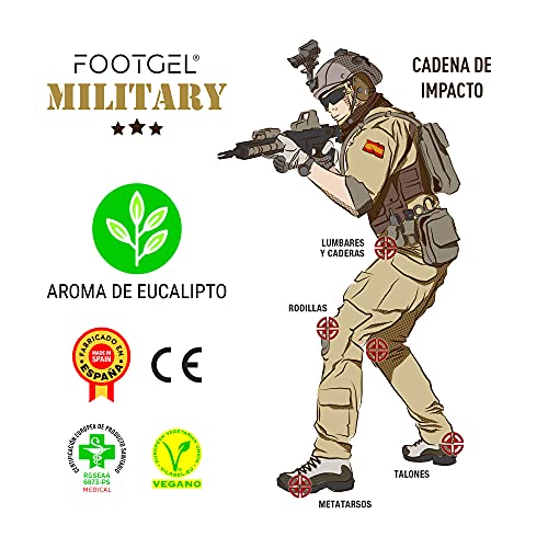 Footgel - Plantilla Edition Militar y Policial – Plantillas Tácticas Combate el dolor de las articulaciones (EUCALIPTO, 39-42)