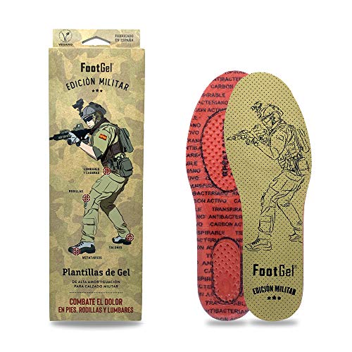 Footgel - Plantilla Edition Militar y Policial – Plantillas Tácticas Combate el dolor de las articulaciones (EUCALIPTO, 39-42)