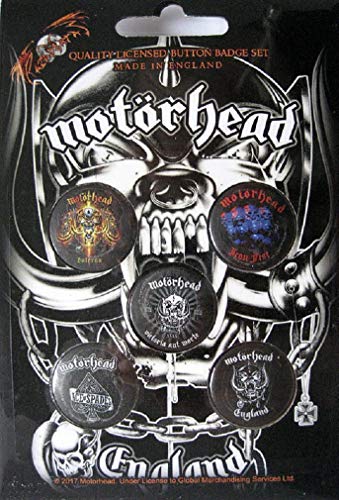 For-collectors-only Motörhead - Juego de 5 chapas de chapa de Inglaterra Warpig