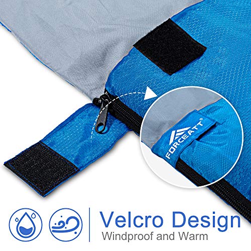 Forceatt Saco de Dormir, Sacos de Dormir Adultos Impermeable para Dos Personas,Adecuado para Clima Cálido y Frío en Todas Las Estaciones,Adecuado Interiores,Exteriores,Mochilero, Camping, Senderismo