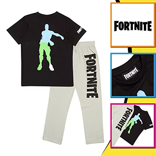 Fortnite El Hilo Dental Ombre Emote Chicos Larga Pijamas Set Negro/Gris Brezo 158