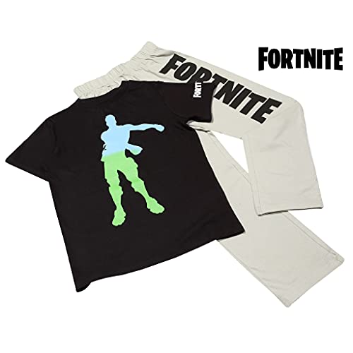 Fortnite El Hilo Dental Ombre Emote Chicos Larga Pijamas Set Negro/Gris Brezo 158