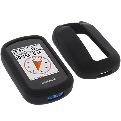 foto-kontor Funda para Garmin eTrex Touch 25 eTrex Touch 35 Protectora Silicona Carcasa protección Negra