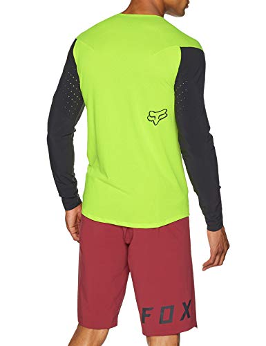 Fox Attack Pro - Camiseta de Manga Larga para Hombre, Color Amarillo/Negro, Talla S