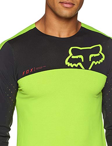 Fox Attack Pro - Camiseta de Manga Larga para Hombre, Color Amarillo/Negro, Talla S