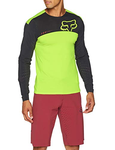 Fox Attack Pro - Camiseta de Manga Larga para Hombre, Color Amarillo/Negro, Talla S