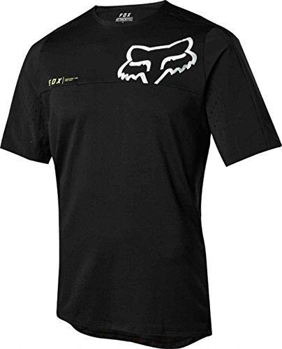 Fox Attack Pro SS - Jersey para Hombre, Color Negro y Cromo, Talla S