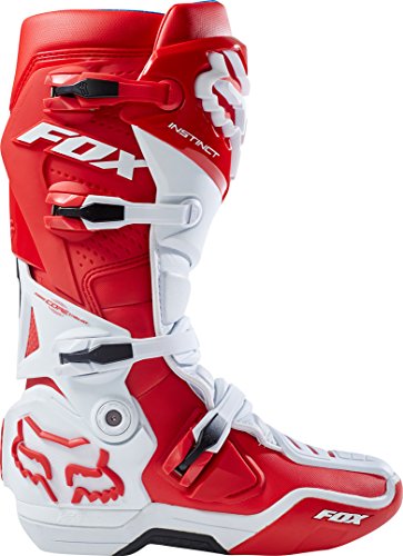 Fox Instinct 2.0 - Botas de esquí (talla 12), color blanco y rojo
