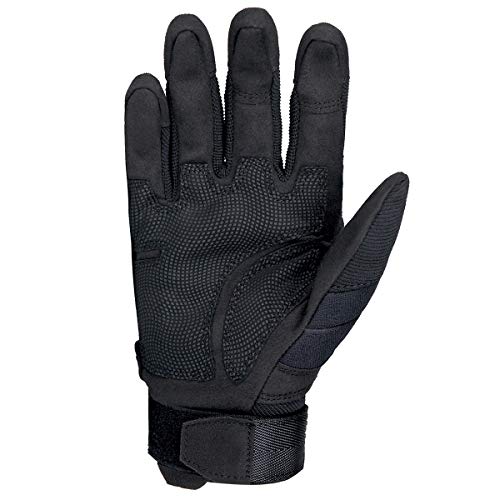 FREE SOLDIER Guantes Moto Verano Hombre Guantes Tacticos Militares para Deportes al Aire Libre, Escalada, Ciclismo, MTB, Airsoft, Paintball, Senderismo, Acampada, Trabajo(Dedo Completo/Negro oscuro,S)