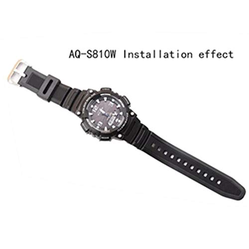 freneci Banda de Reloj de Goma a Prueba de Sudor de 4 Piezas para Casio AQ-S810W AE-1300 W-800H W-215