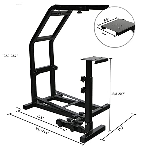 Frifer Soporte de volante para Logitech G920/G25/G27/G29, ajustable, con soporte para palanca de cambios, pedal de bicicleta de carreras, engranaje no incluido