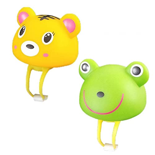 Froiny 2pc Bicycle Bell Kids Bike Bell Bell Small Hamster Duck Bells Head Light Bell Bike Bike Manillar Anillo Dibujos Animados Bell