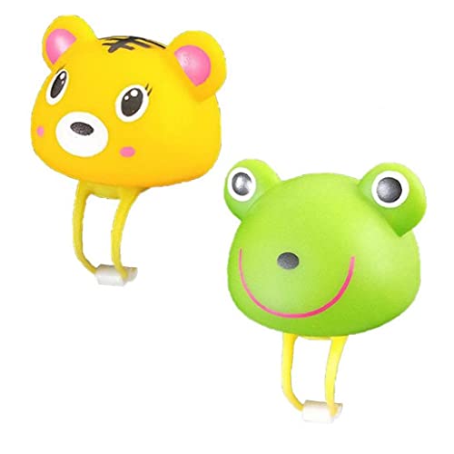 Froiny 2pc Bicycle Bell Kids Bike Bell Bell Small Hamster Duck Bells Head Light Bell Bike Bike Manillar Anillo Dibujos Animados Bell