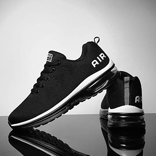 frysen Zapatillas de Deportes Hombre Mujer Zapatos Deportivos Aire Libre para Correr Calzado Sneakers Gimnasio Casual Unisexo Black 41