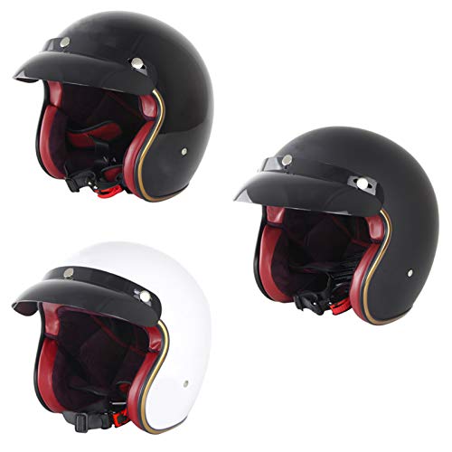 fuchsiaan Cascos De Ciclismo Unisex Adultos, con Gafas Extraíbles, Casco con Forma De Bola De Impresión Retro para Bicicleta Eléctrica, Motocicleta, Scooter