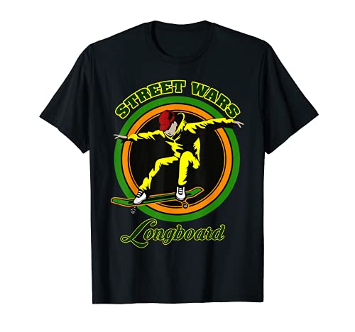 Fun Longboard Street Wars - Patinador de patineta para patinar Camiseta