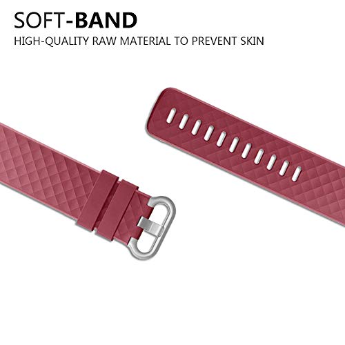 FunBand Correa para Fitbit Charge 3/Charge 4, Edición Especial Soft Silicona Deportes Recambio de Pulseras Ajustable Reemplazo Accesorios para Reloj Fitbit Charge 3/Charge 4