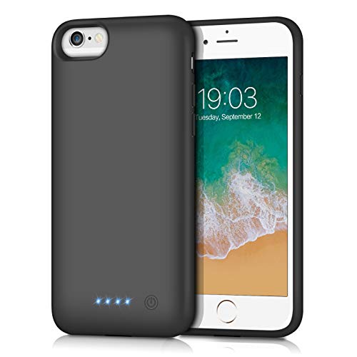 Funda Batería para iPhone 6/6S/7/8, Kilponen [6000mAh] Funda Cargador Portatil Batería Externa Ultra Carcasa Batería Recargable Power Bank Case para iPhone 6/6S/7/8 (4.7 Pulgadas)