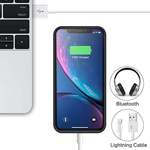 Funda Batería para iPhone XR, iPosible [6800mAh] Funda Cargador Portatil Batería Externa Ultra Carcasa Batería Recargable Power Bank Case para iPhone XR [6.1 Pulgadas ]