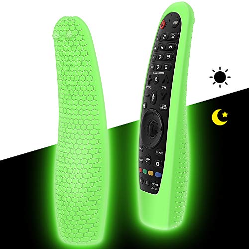 Funda de Protectora Compatible con LG Magic Control Remoto AN-MR19BA AN-MR18BA AN-MR20GA AN-MR600 AN-MR650 AN-MR650A, Antideslizante Silicona Carcasas para LG Mando a Distancia - Glow Green