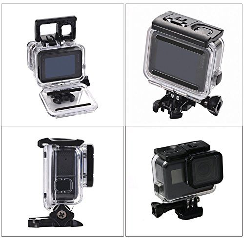 Funda impermeable para Gopro Hero 7 Hero 6 Hero 5 Hero 2018 accesorios negros, carcasa protectora con insertos antiniebla y kit de filtros, adecuado para fotografía de buceo subacuático 45M