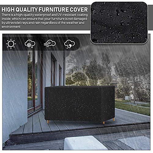 Funda para Muebles de Jardín, Molbory Cubierta de Muebles de Jardín, Copertura Impermeable para Mesas, Funda Protectoras Muebles Jardin Paño, Cubierta de Exterior Protección, Anti-UV(180 x 120 x 74cm)