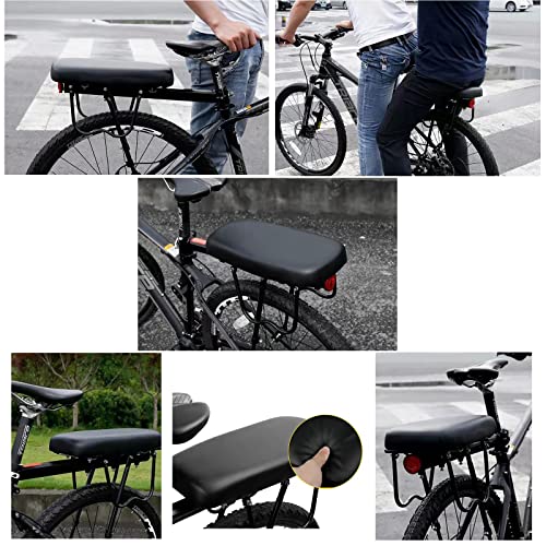 Funda para Sillín de Bicicleta,3 Piezas Funda Sillin Bicicleta Estatica,Cojín de Asiento Trasero para Bicicleta de Carretera,de Montaña y Urbana(Negra) (3 Piezas)