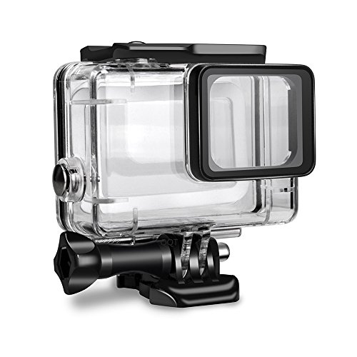 Funda protectora impermeable para Gopro Hero 7, carcasa protectora de buceo subacuático, carcasa de 45 m con soporte para Go Pro Hero 6/5 y GoPro Hero 7 cámara de acción deportiva negra