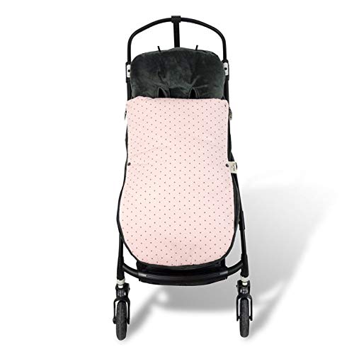 Fundas BCN ® - S26 - Saco de invierno para silla de paseo universal - Estampado Little Fun Peach