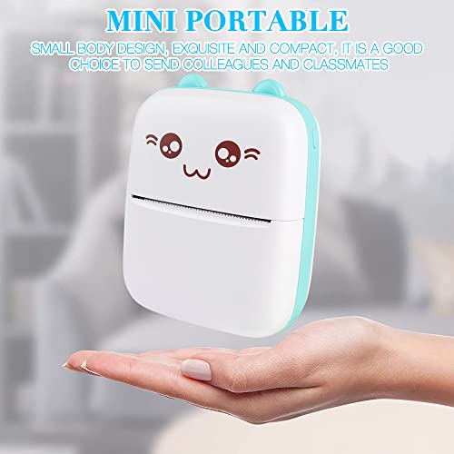 Furado Mini Impresora Térmica, Impresora Portátil Mini, Impresora Térmica de Bolsillo, Portátil Bluetooth Etiqueta Nota Recibo Papel Impresora con iOS y Android