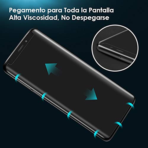 G-Color Galaxy S9 Plus Protector Pantalla, [Alta Viscosidad], Cristal Vidrio Templado de 3D [Cobertura [Anti-Choque][Alta Sensibilidad] Protector de Pantalla para Samsung Galaxy S9+/S9 Plus