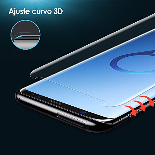 G-Color Galaxy S9 Plus Protector Pantalla, [Alta Viscosidad], Cristal Vidrio Templado de 3D [Cobertura [Anti-Choque][Alta Sensibilidad] Protector de Pantalla para Samsung Galaxy S9+/S9 Plus
