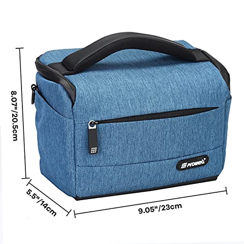 G-raphy Bolsa para Cámaras DSLR Lente y Accesorios Bolso Bandolera Bolsa de Mensajero Mochila de Hombro Hombres Fundas para Cámara de Fotos Profesional (Azul)