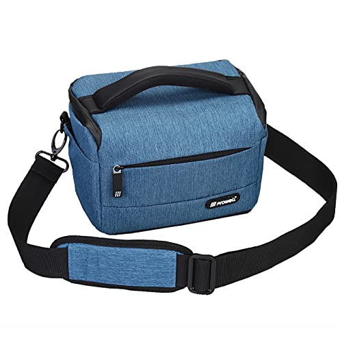 G-raphy Bolsa para Cámaras DSLR Lente y Accesorios Bolso Bandolera Bolsa de Mensajero Mochila de Hombro Hombres Fundas para Cámara de Fotos Profesional (Azul)