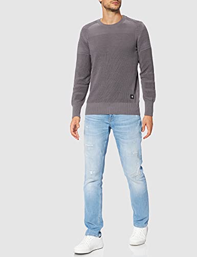 G-STAR RAW 3D Biker Suéter pulóver, Grey (Magna/GS Grey C259-C718), L para Hombre