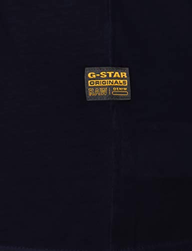 G-STAR RAW Graphic Logo 4 Camiseta, Azul, Medium (Talla del fabricante:) para Hombre